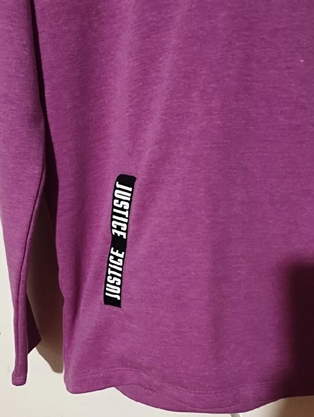 Justice Purple Long Sleeve Pullover with Logo Tape